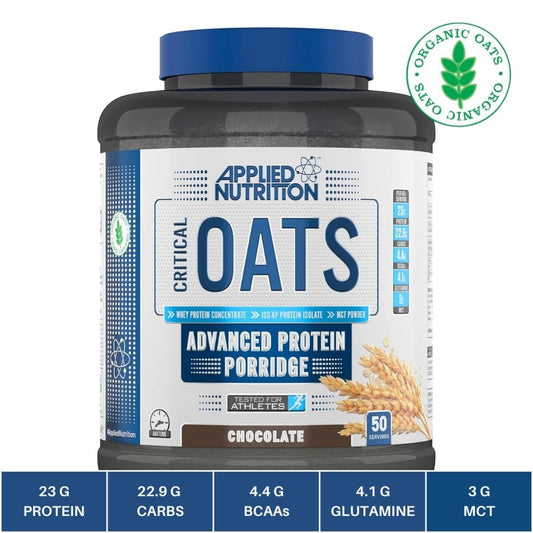 Applied Critical Organic Oats Protein Porridge 3kg 50 scoops HALAL (per scoop: 23g protein 23g carb 238 cal) 634158758782 - The Supplement Warehouse Pte Ltd