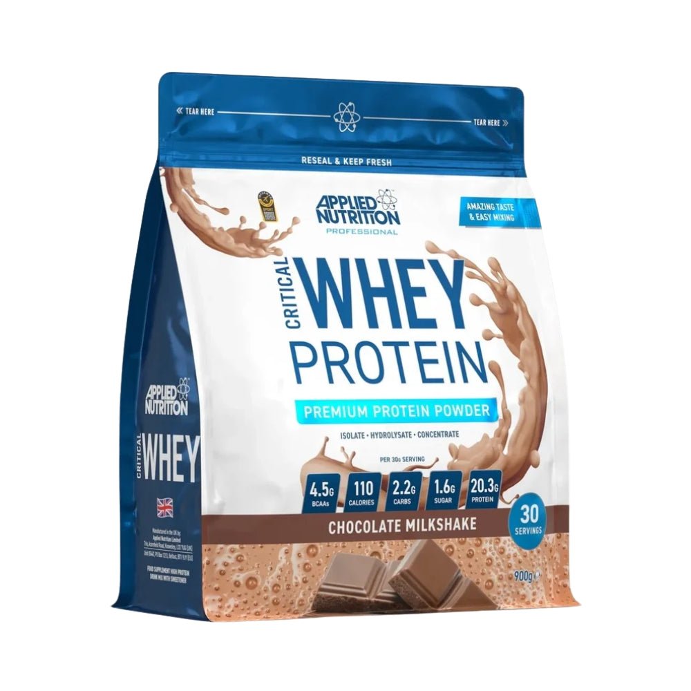 Applied Critical Whey Protein (per 30g scoop: 21g protein, 1.8 carb, 109 cal) HALAL 5056555203132 - The Supplement Warehouse Pte Ltd