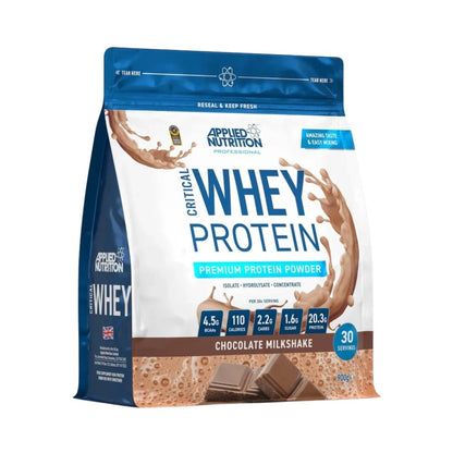 Applied Critical Whey Protein (per 30g scoop: 21g protein, 1.8 carb, 109 cal) HALAL 5056555203132 - The Supplement Warehouse Pte Ltd