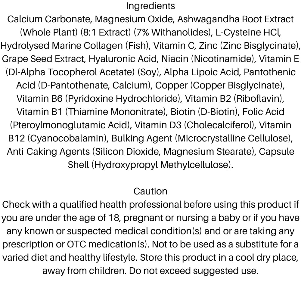 Applied Hair Skin and Nails Collagen 60 Veg Caps 5056555200551 - The Supplement Warehouse Pte Ltd