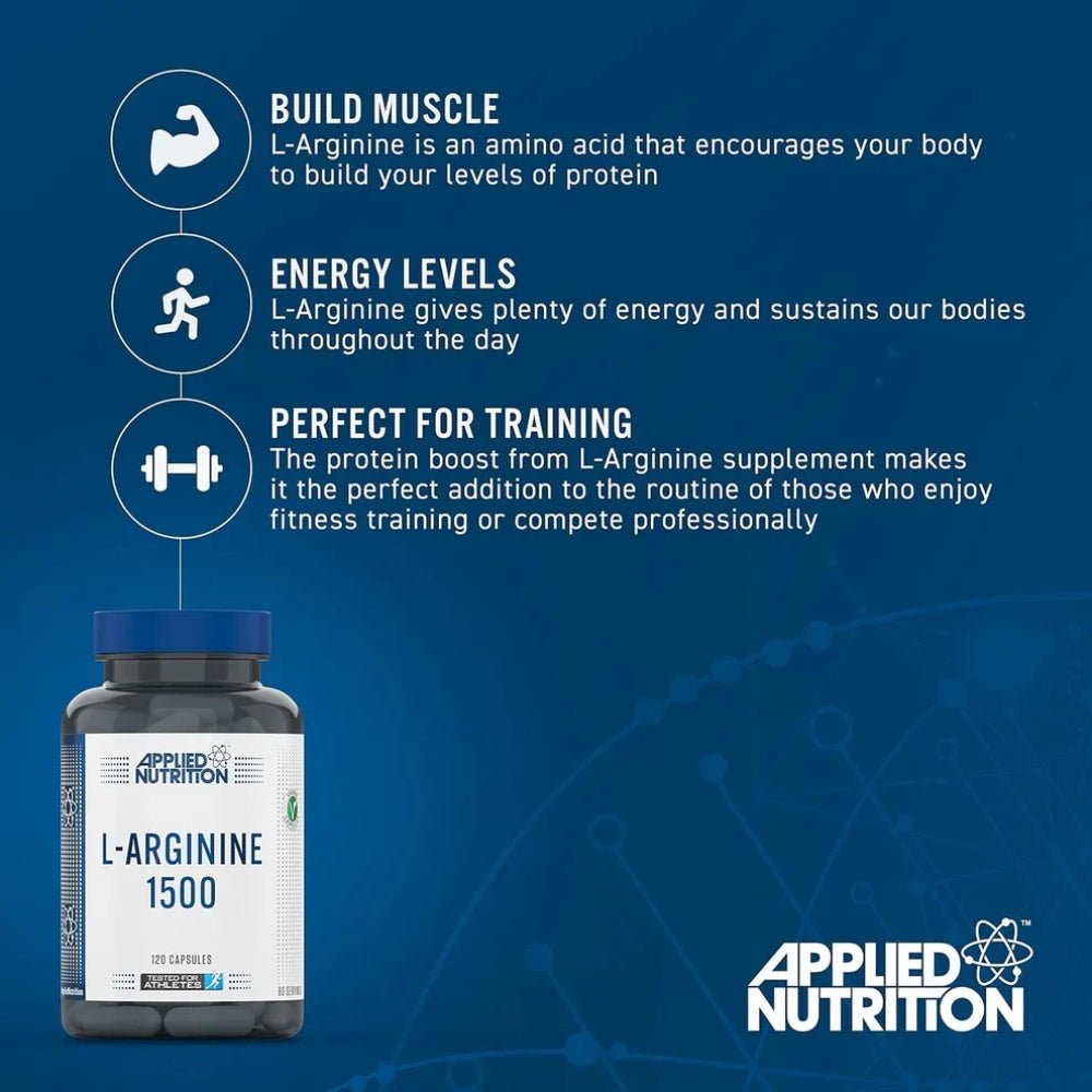 Applied L - Arginine 1500 120 veg caps 5056555204931 - The Supplement Warehouse Pte Ltd