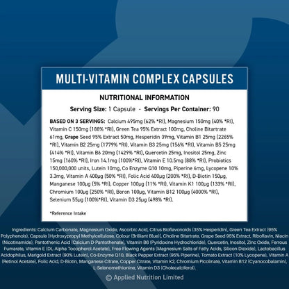 Applied Multi - Vitamin Complex 90 veg cap 5056555205617 - The Supplement Warehouse Pte Ltd