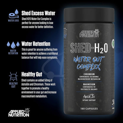 Applied Shed H2O Water Out Complex 180 veg cap (HALAL) 5056555201817 - The Supplement Warehouse Pte Ltd