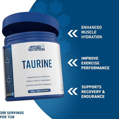 Applied Taurine Powder 200g (Halal) 5056555206805 - The Supplement Warehouse Pte Ltd