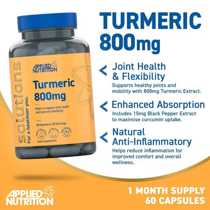 Applied Turmeric 800mg 60 veg caps 5056555208595 - The Supplement Warehouse Pte Ltd