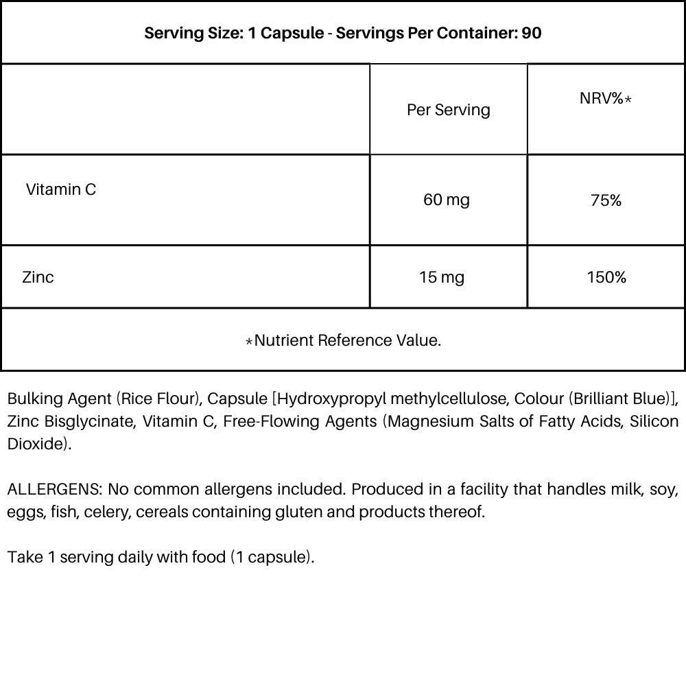 Applied Zinc Chelated Bisglycinate 15mg 90 veg caps (HALAL) 634158744549 - The Supplement Warehouse Pte Ltd