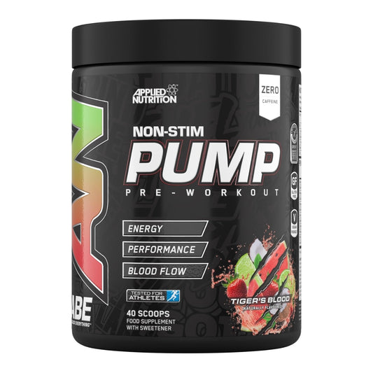 Applied Pump ZERO STIM Pre-Workout (per 12g scoop: 5g citrulline, 1.5g creatine, 1.5g beta-alanine, 1g taurine) HALAL 500g