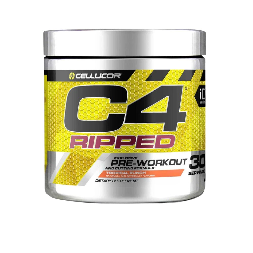 Cellucor C4 Ripped Pre - Workout 30srv (1 srv: 150mg caffeine, 1.6g beta - alanine, 1g arginine) 842595105049 - The Supplement Warehouse Pte Ltd