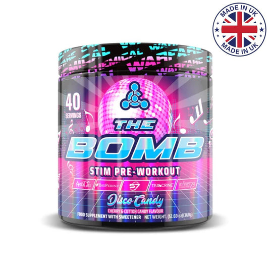 Chemical Warfare The Bomb Pre - Workout 40 srv 360g (per 9g srv: 200mg caffeine, 3.5g citrulline, 1.75g beta alanine, 1.25g betaine) HALAL 5060723199981 - The Supplement Warehouse Pte Ltd