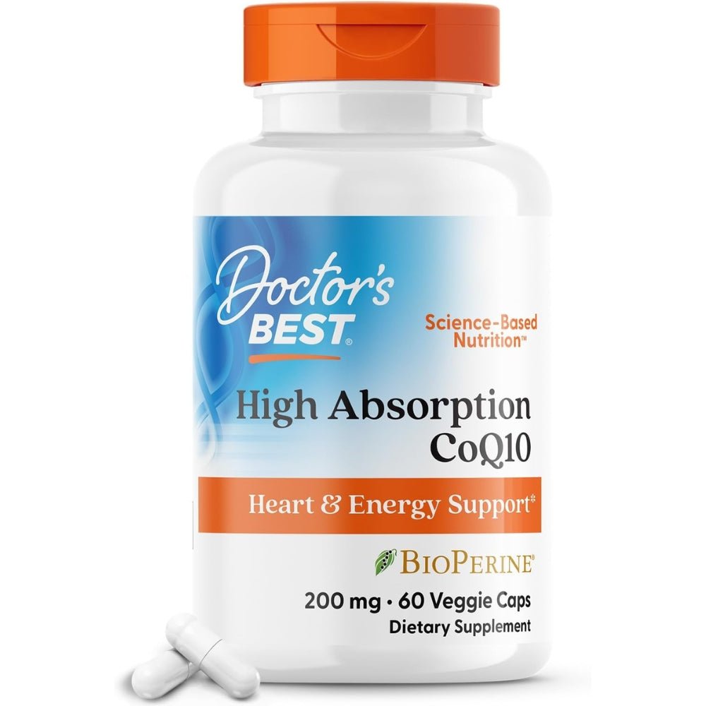 Doctor's Best High Absorption CoQ10 with 400mg BioPerine 60 veg caps 753950000698 - The Supplement Warehouse Pte Ltd