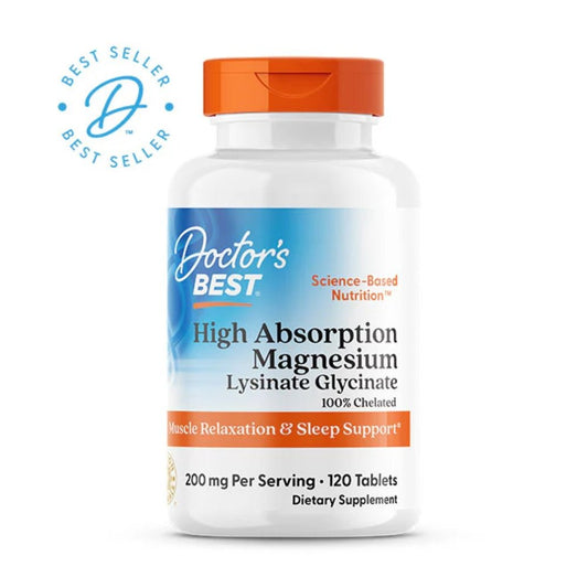 Doctor's Best High Absorption Magnesium 200 mg 120 tabs 753950000254 - The Supplement Warehouse Pte Ltd