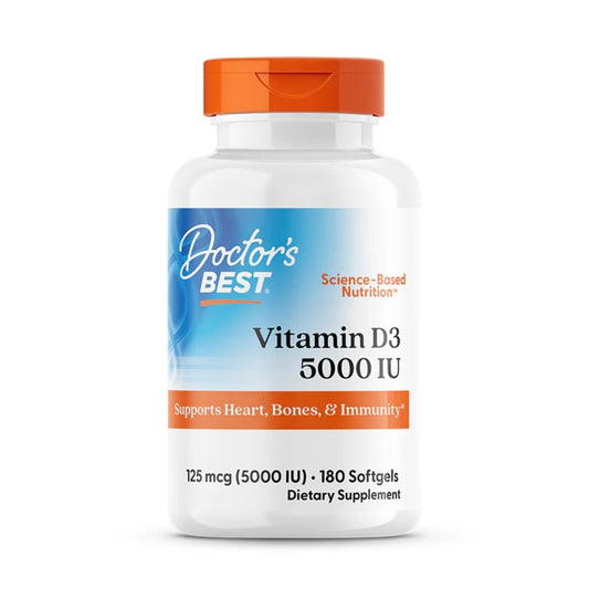 Doctor's Best Vitamin D3 180 Softgels 753950002104 - The Supplement Warehouse Pte Ltd