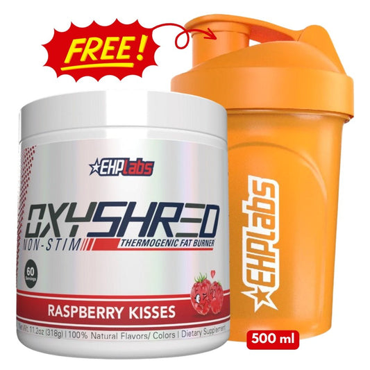 EHP Labs Oxyshred Non - Stim Fat Burner 60 serving + Free Shaker 810095630606 - The Supplement Warehouse Pte Ltd