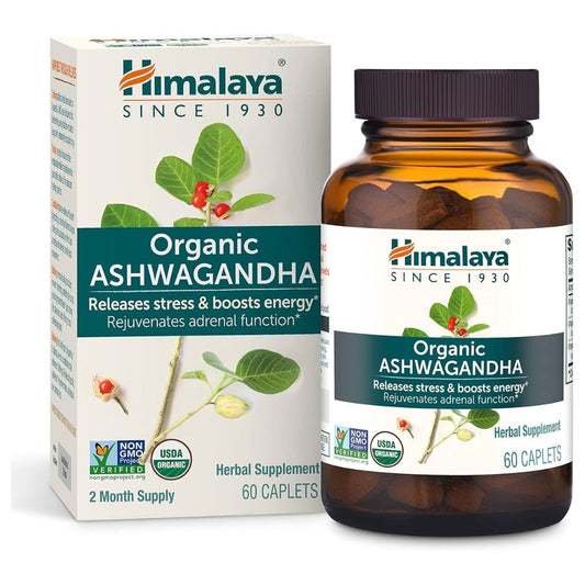 Himalaya Organic Ashwagandha Natural Remedy 60 caps 605069401012 - The Supplement Warehouse Pte Ltd