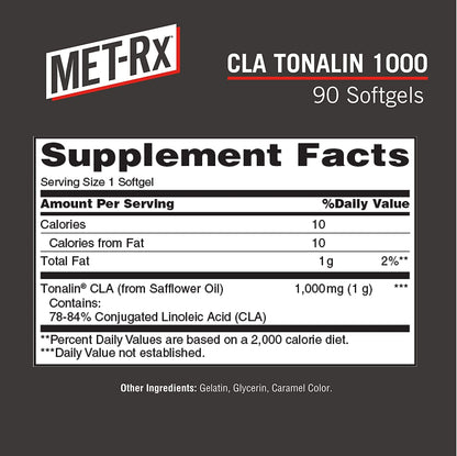 Met-Rx Tonalin CLA 90 softgels x05/24 786560051675- The Supplement Warehouse Pte Ltd