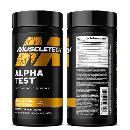 MuscleTech Alpha Test 120 caps 631656606768 - The Supplement Warehouse Pte Ltd