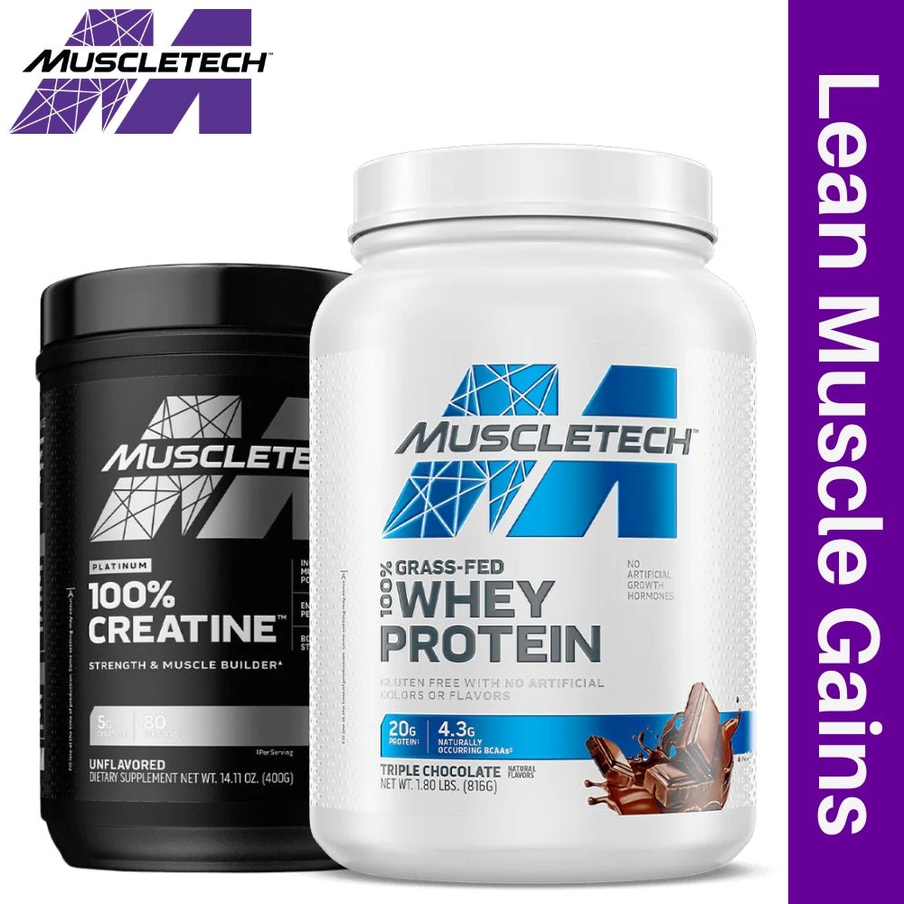 MuscleTech Grassfed Whey 1.8 lb + Creatine 400g Bundle - The Supplement Warehouse Pte Ltd