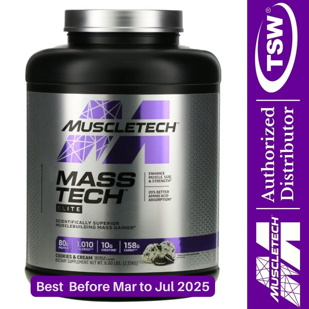 MuscleTech Mass Tech Elite Gainer 6 lbs (Exp Mar-Sep 2025)