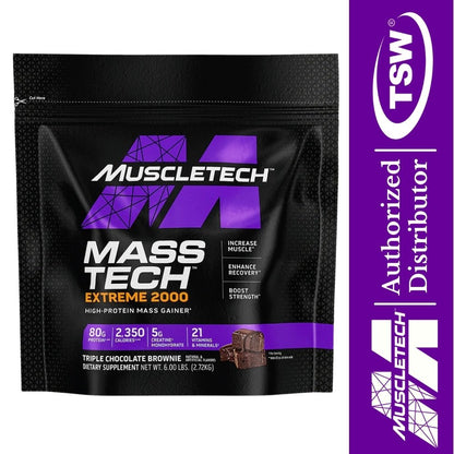 MuscleTech Mass Tech Extreme 2000 Mass Gainer 6 lbs 631656716962 - The Supplement Warehouse Pte Ltd
