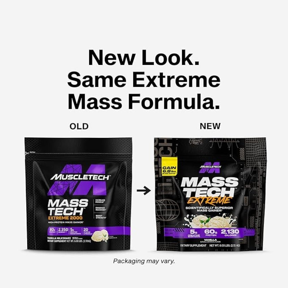 MuscleTech Mass Tech Extreme 2000 Mass Gainer 6 lbs 631656716962 - The Supplement Warehouse Pte Ltd