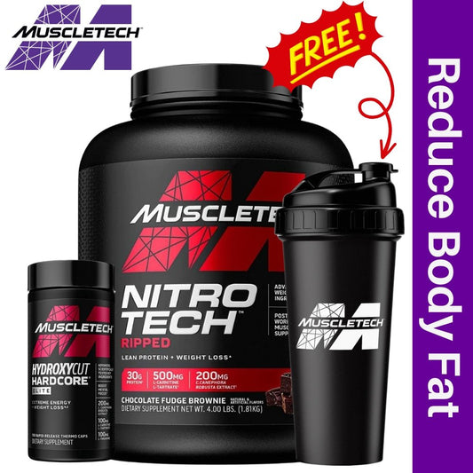 MuscleTech Nitro Tech Ripped 4 lbs + Hydroxycut Elite 110 caps Bundle - The Supplement Warehouse Pte Ltd