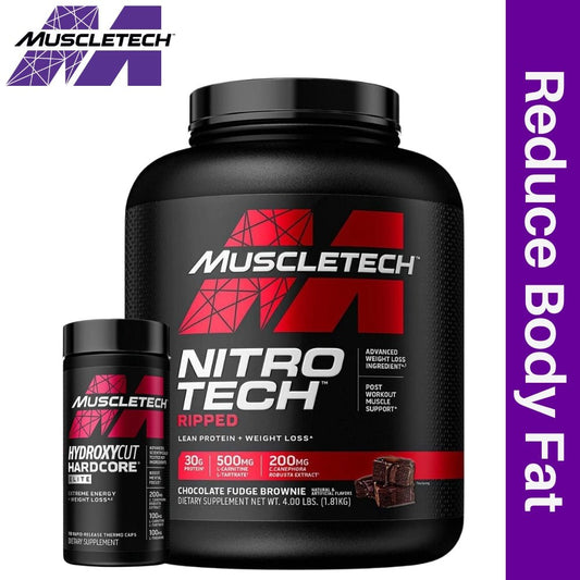 MuscleTech Nitro Tech Ripped 4 lbs + Hydroxycut Elite 110 caps Bundle - The Supplement Warehouse Pte Ltd