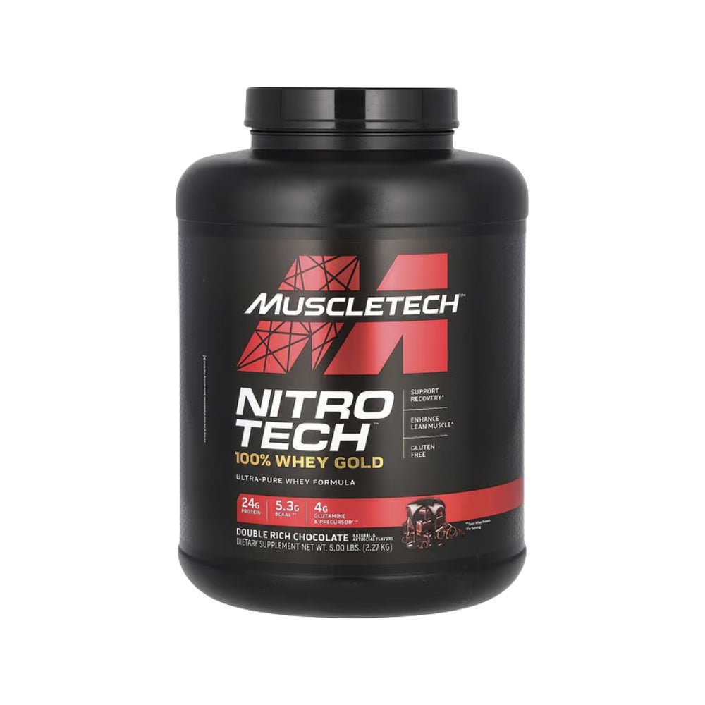 MuscleTech Nitro Tech Whey Gold Protein 5 lbs (24g protein, 2g carb, 130 cal) 631656710496 - The Supplement Warehouse Pte Ltd