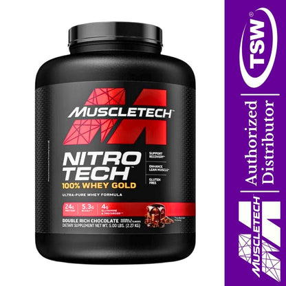 MuscleTech Nitro Tech Whey Gold Protein 5 lbs 631656717518 - The Supplement Warehouse Pte Ltd