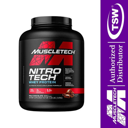 MuscleTech Nitro Tech Whey Protein 4 lbs 631656703283 - The Supplement Warehouse Pte Ltd