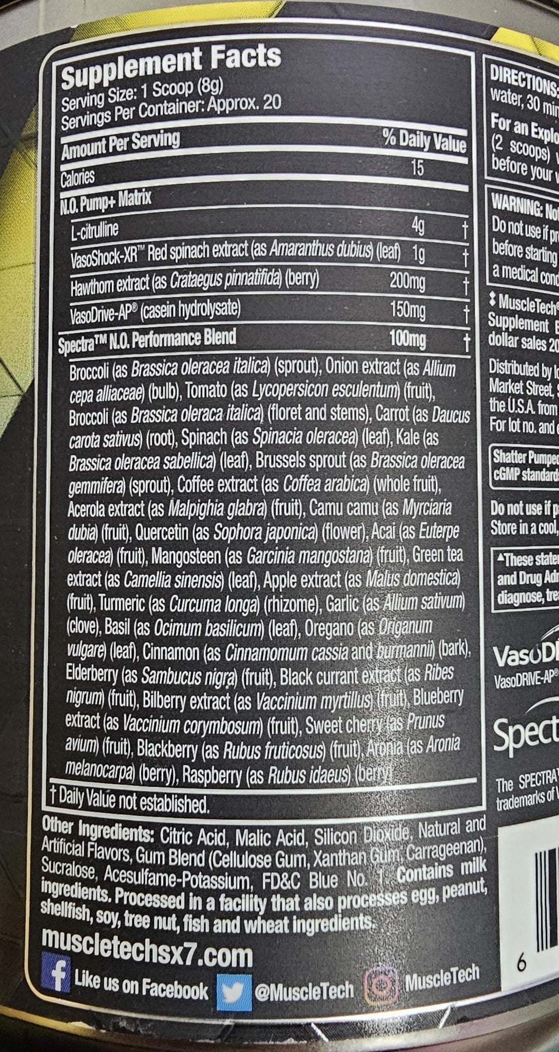 MuscleTech Shatter Pumped Non-Stimulant Pre-Workout 20srv – The ...