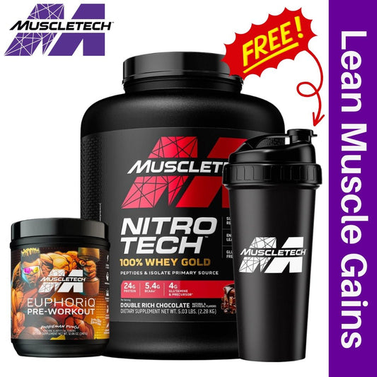 MuscleTech Whey Gold 5 lbs + Euphoriq 20 srv PWO Bundle - The Supplement Warehouse Pte Ltd