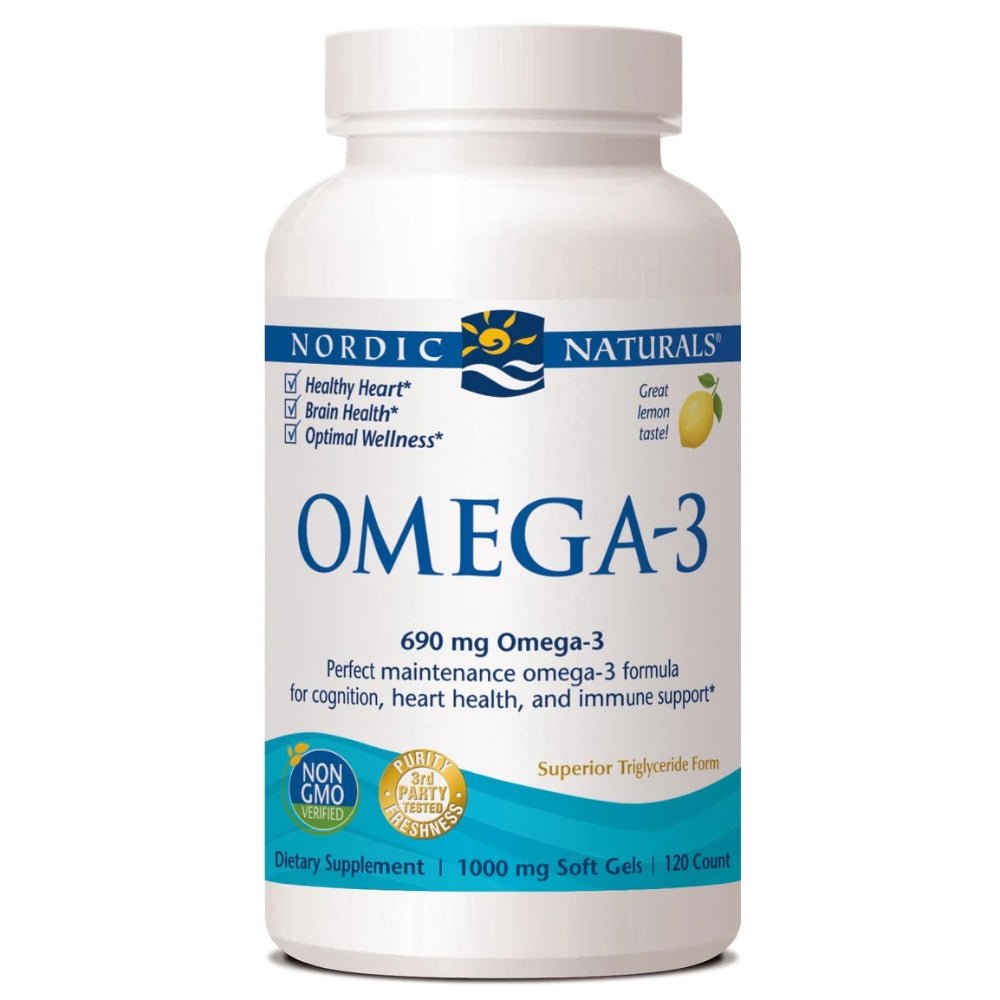 Nordic Naturals Omega 3 Lemon 120 gels 768990027604 - The Supplement Warehouse Pte Ltd