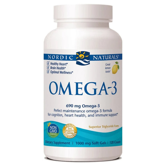 Nordic Naturals Omega 3 Lemon 120 gels 768990027604 - The Supplement Warehouse Pte Ltd