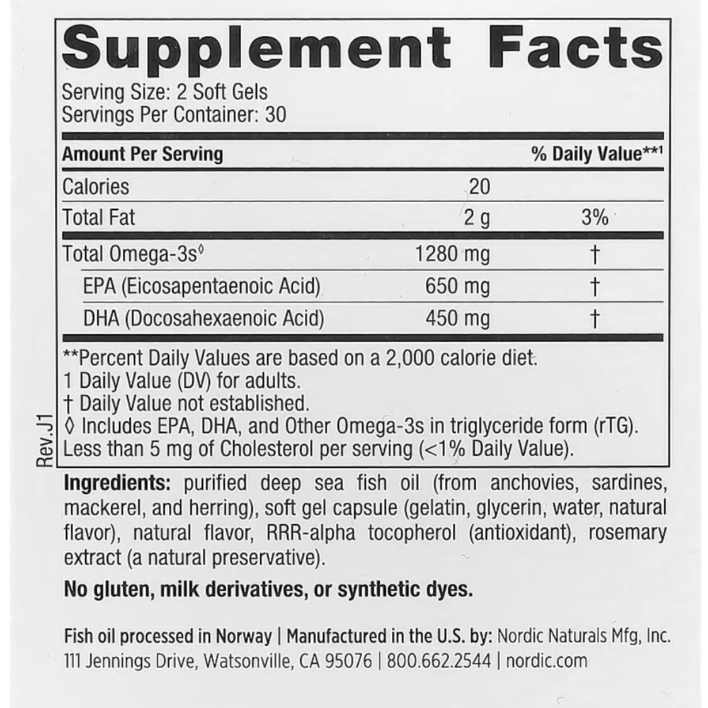 Nordic Naturals Ultimate Omega Lemon 60 gels 768990017902 - The Supplement Warehouse Pte Ltd