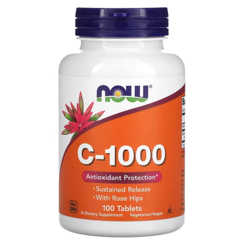 NOW C - 1000 Rose Hips Sustained Release 100 tabs 733739006806 - The Supplement Warehouse Pte Ltd