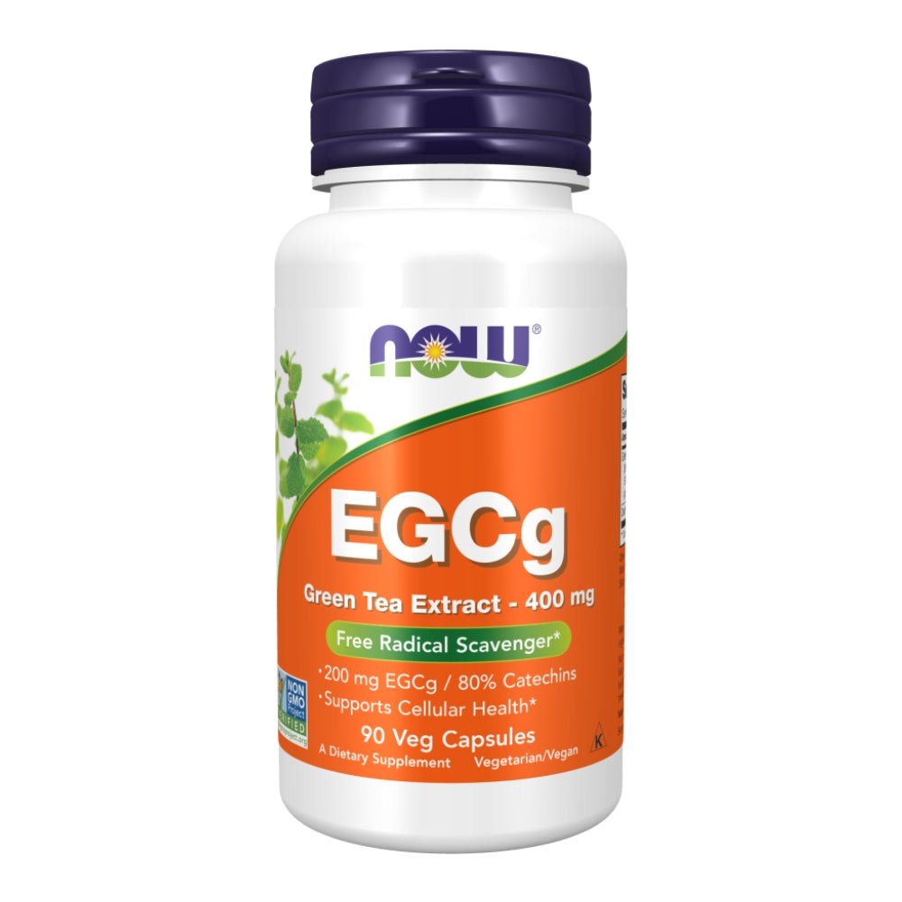 NOW EGCg Green Tea Extract 400mg 90 veg caps 733739047045 - The Supplement Warehouse Pte Ltd