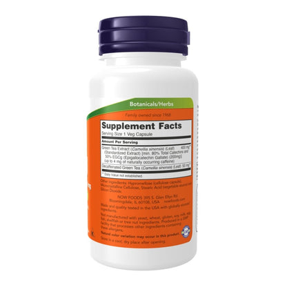 NOW EGCg Green Tea Extract 400mg 90 veg caps 733739047045 - The Supplement Warehouse Pte Ltd