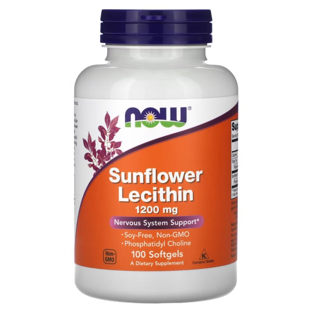 NOW Sunflower Lecithin 1200 mg 100 gels 733739023117 - The Supplement Warehouse Pte Ltd