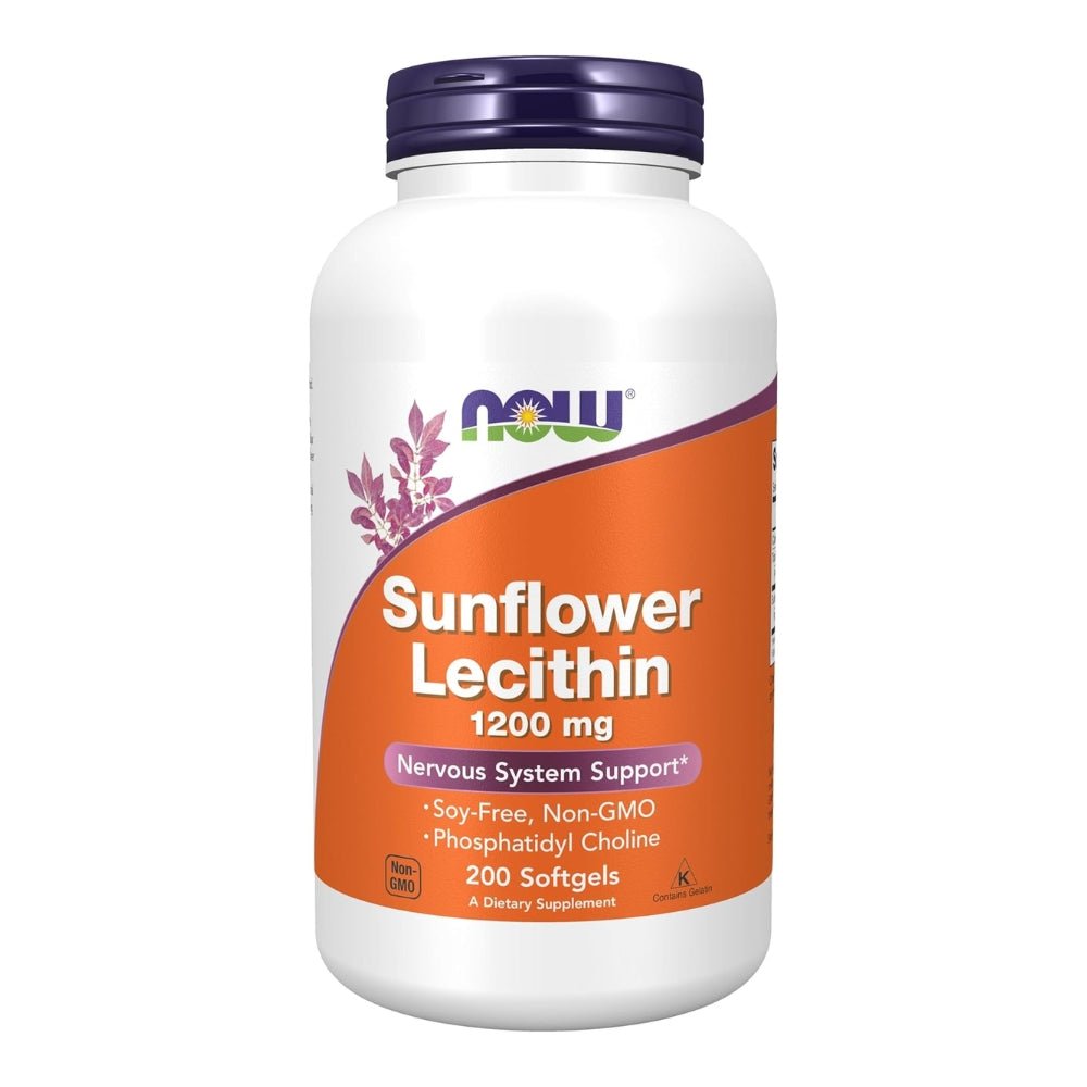 NOW Sunflower Lecithin 1200 mg (Brain & Body Booster) 733739023117 - The Supplement Warehouse Pte Ltd