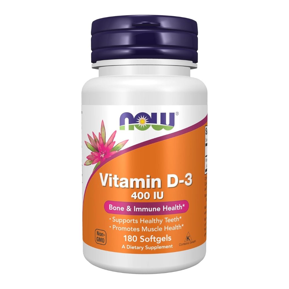 NOW Vitamin D - 3 softgels 733739003645 - The Supplement Warehouse Pte Ltd