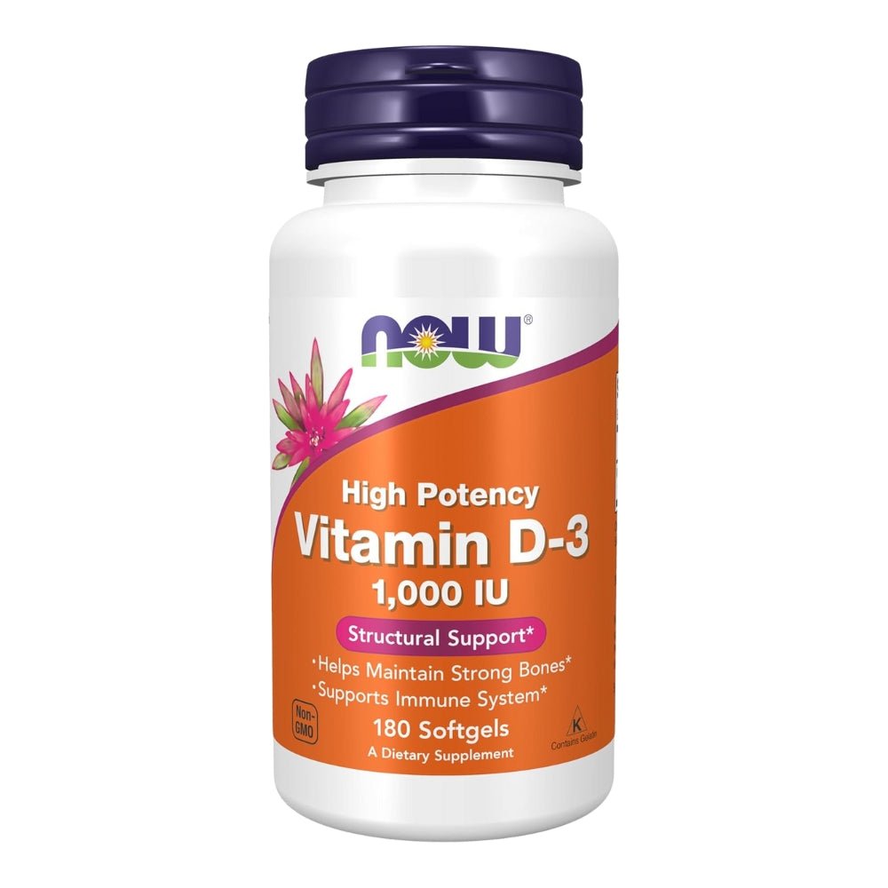 NOW Vitamin D - 3 softgels 733739003652 - The Supplement Warehouse Pte Ltd