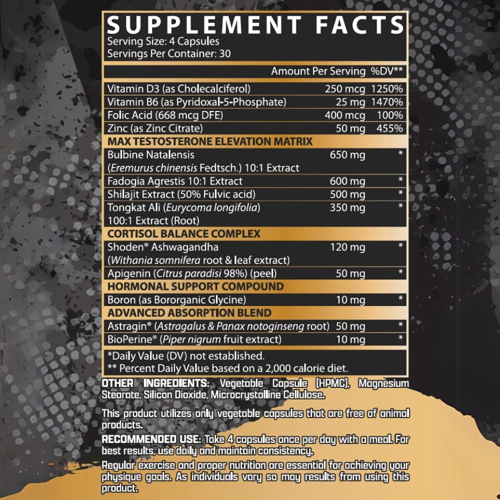 Nutrex Alpha - T Magum 120 veg caps 850046504907 - The Supplement Warehouse Pte Ltd