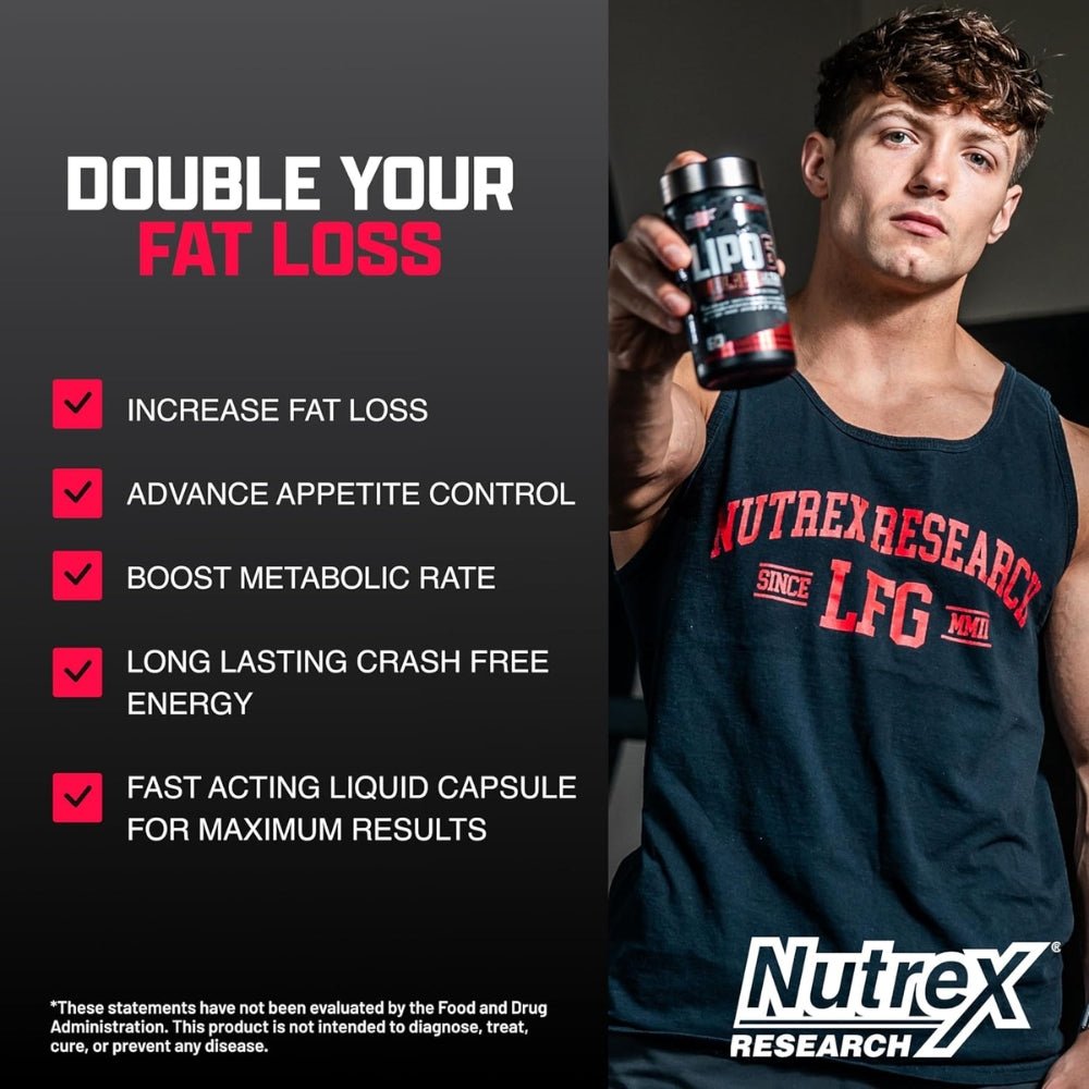 Nutrex Lipo6 Black Ultra Concentrate 60 veg caps x09/26 859400007382- The Supplement Warehouse Pte Ltd