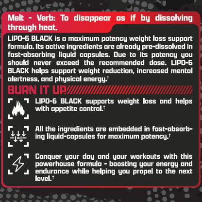 Nutrex Lipo6 Black Weight Loss Support 120 veg caps 857839006983 - The Supplement Warehouse Pte Ltd