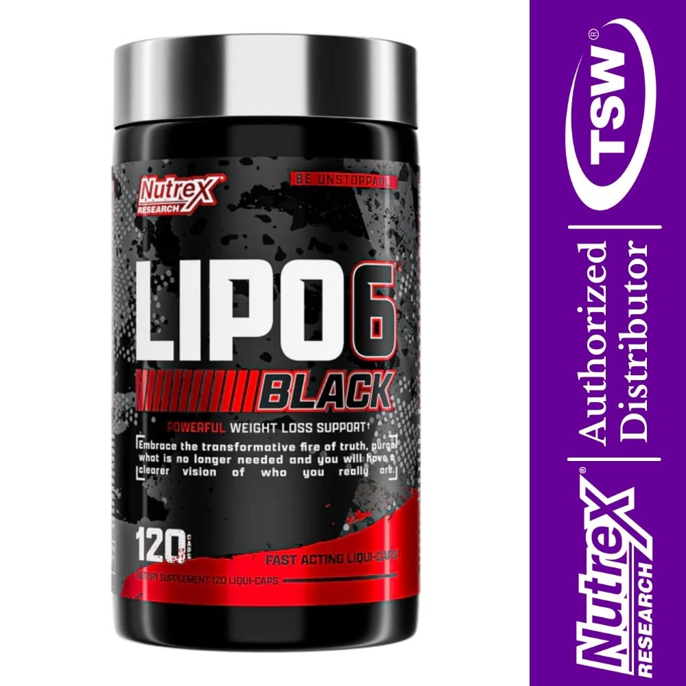 Nutrex Lipo6 Black Weight Loss Support 120 veg caps x10/26 857839006983- The Supplement Warehouse Pte Ltd