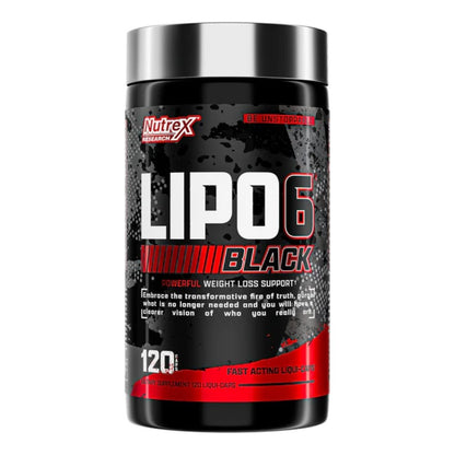 Nutrex Lipo6 Black Weight Loss Support 120 veg caps x10/26 857839006983- The Supplement Warehouse Pte Ltd