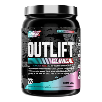 Nutrex Outlift Clinical All-In-One Pre-Workout 22srv 850046504921- The Supplement Warehouse Pte Ltd