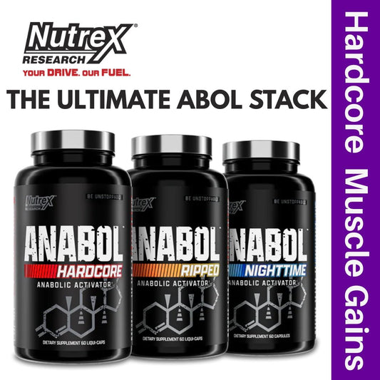 Nutrex Ultimate ABOL Stack (Complete Anabolic System for Muscle Growth & Fat Loss) Bundle - The Supplement Warehouse Pte Ltd