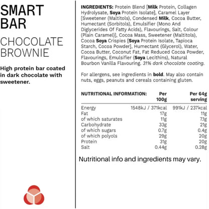 PHD Smart Low Sugar 64g Single Bar (HALAL Exp Jan 2025) 5060119292050 - The Supplement Warehouse Pte Ltd