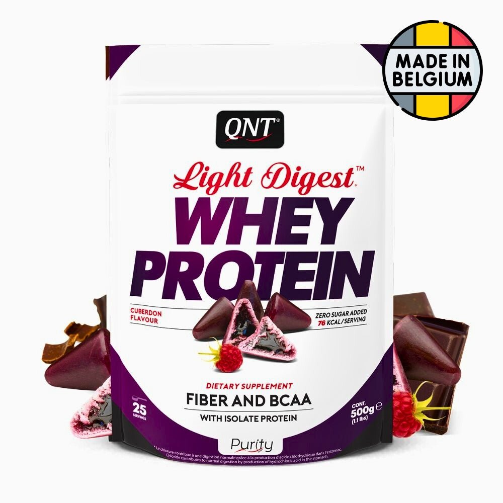 QNT Light Digest Whey Protein 500g 25 scoops Exp May - Nov 2026 (per scoop: 16g Protein, 1.8g Carb, 1.2g Fat, 3.6g added BCAAs) 5425002407834 - The Supplement Warehouse Pte Ltd